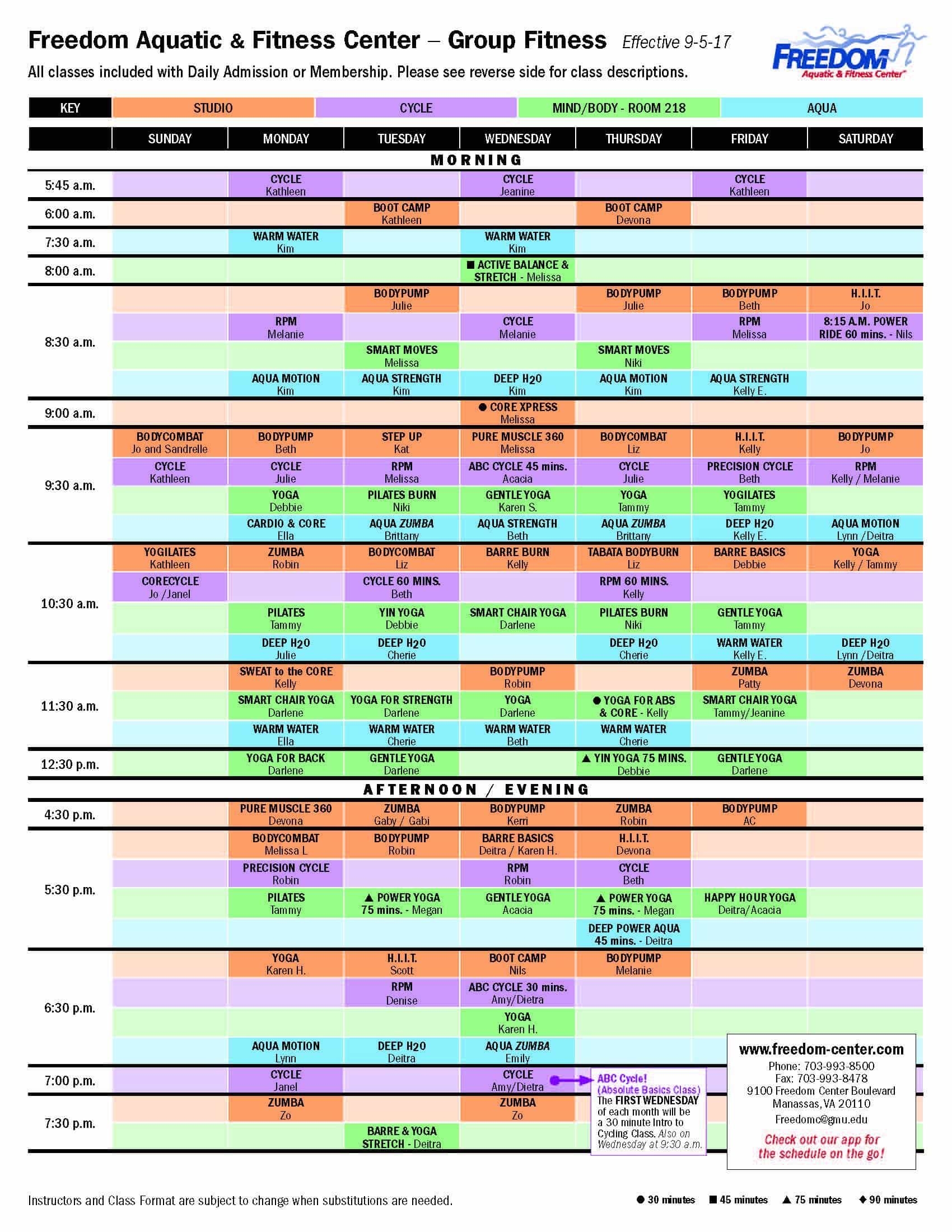 color coded schedule template 5