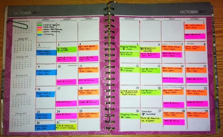 color coded schedule template 65