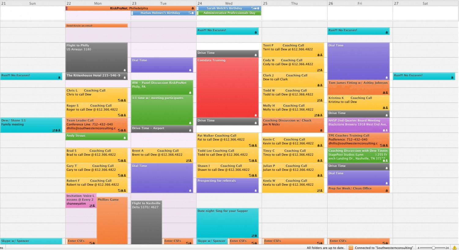 color coded schedule template 7