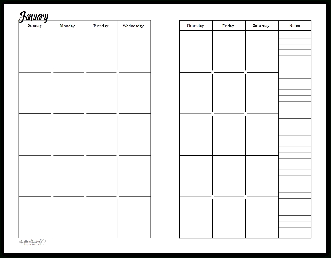 2 page monthly calendar template 16