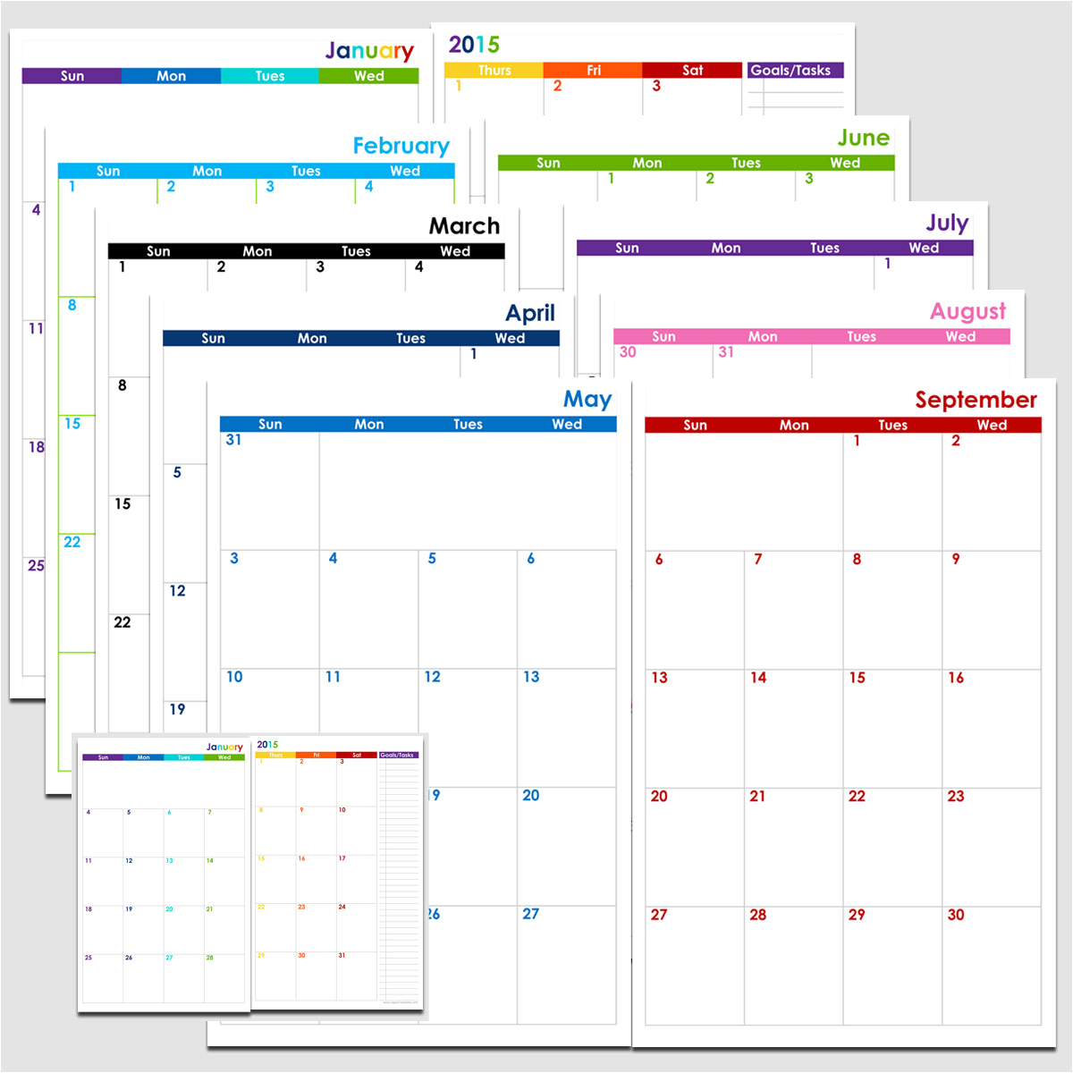 2 page monthly calendar template 17