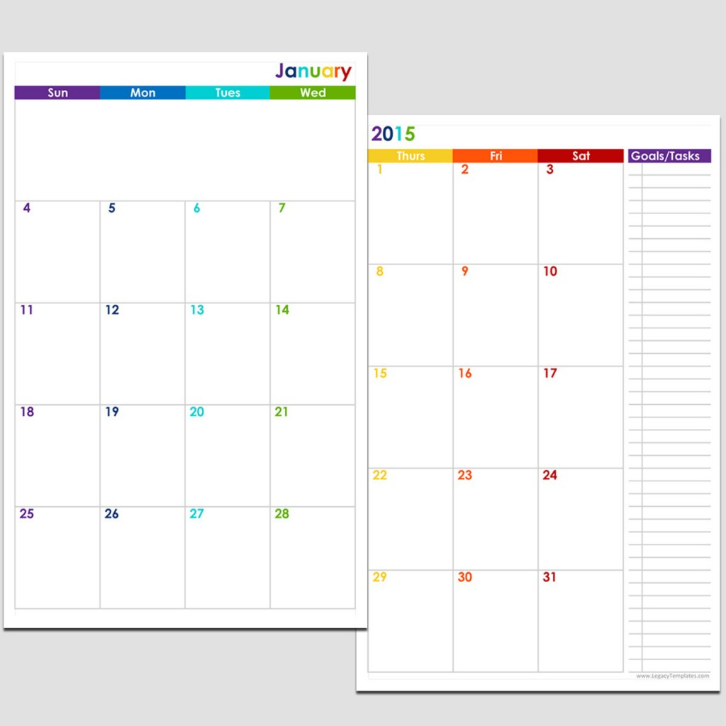 2 page monthly calendar template 25