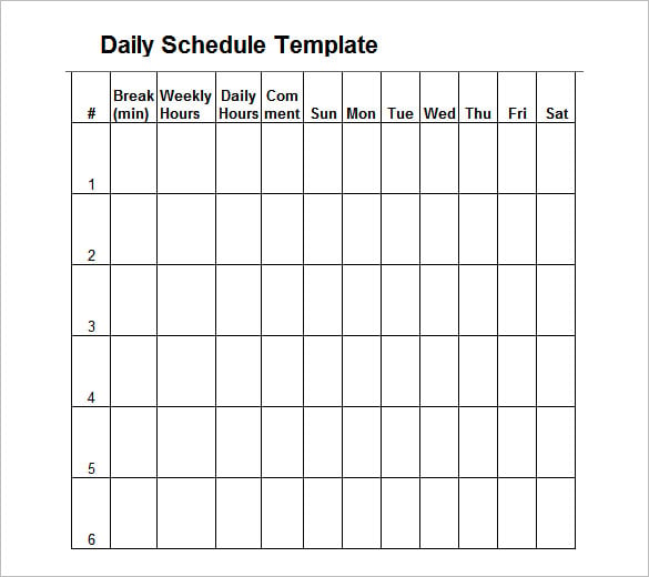 7 day calendar template printable 33