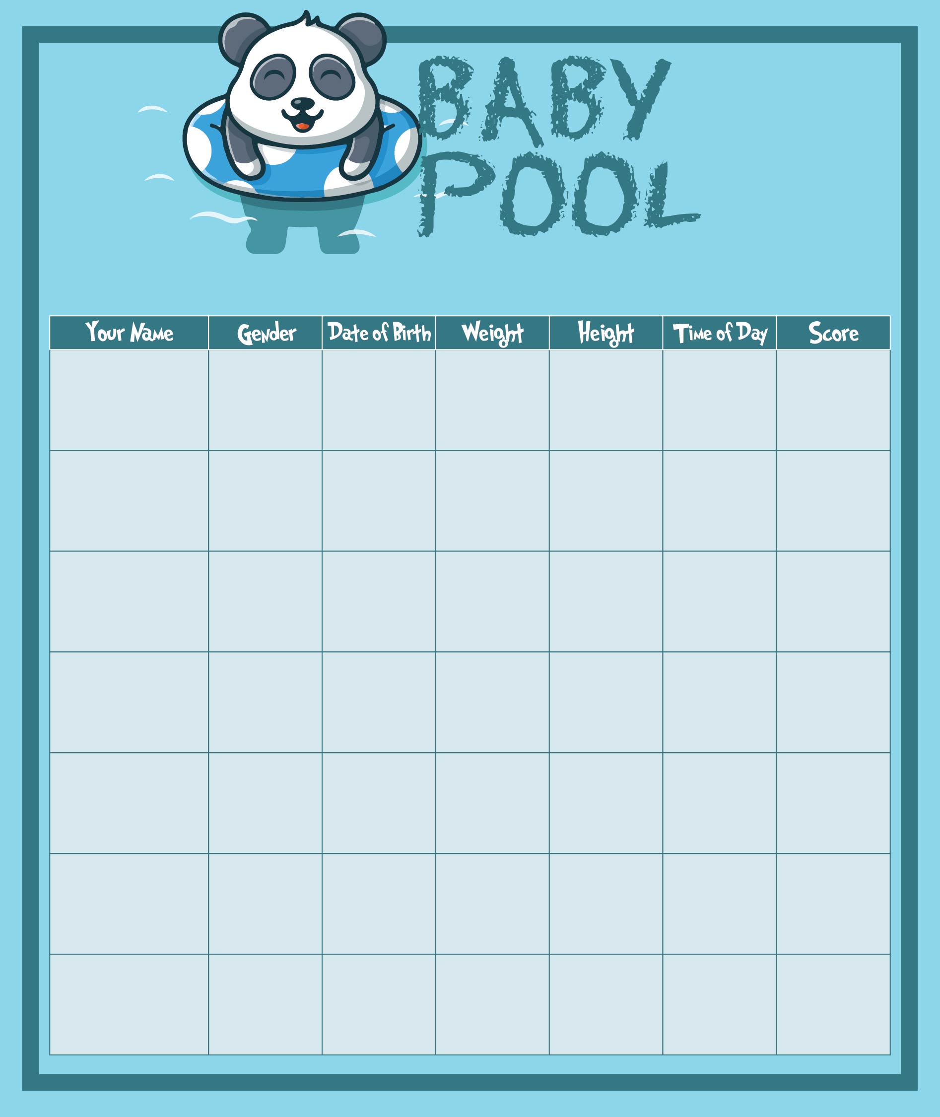 baby betting pool template printable 21