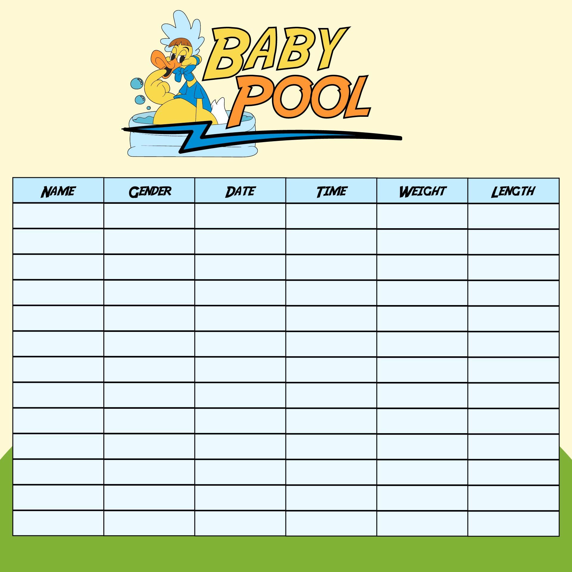 baby betting pool template printable 27