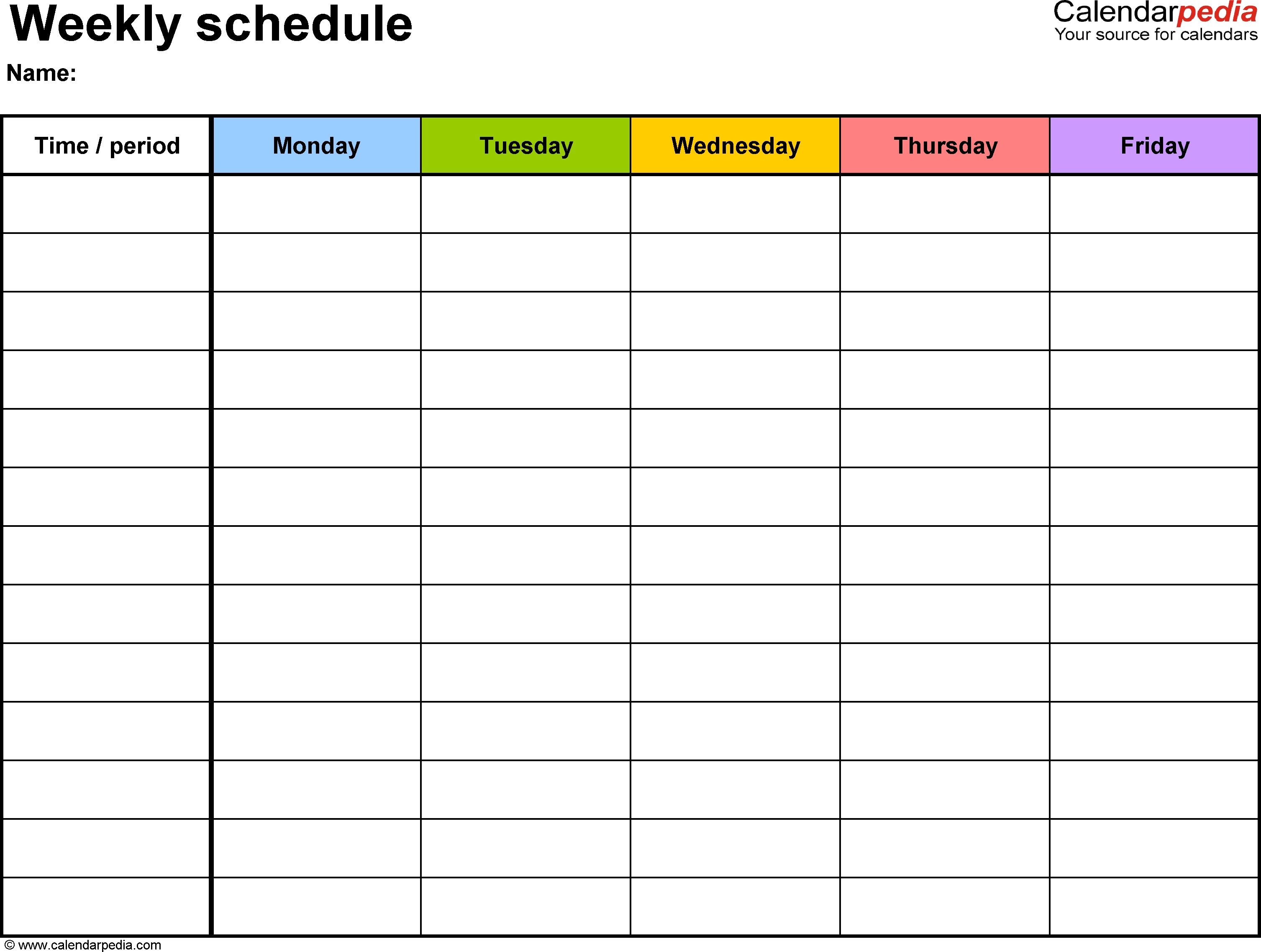 blank 2 week schedule template 13