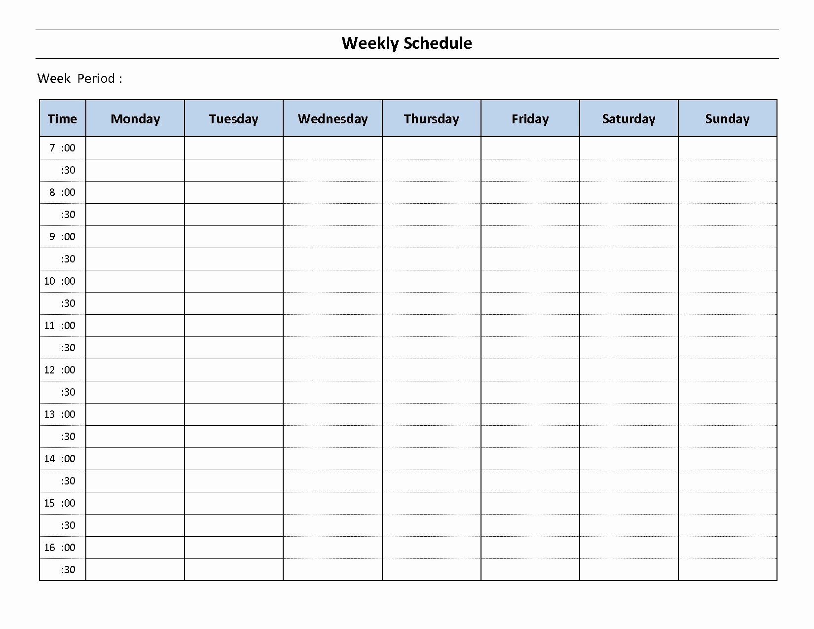 blank 2 week schedule template 19