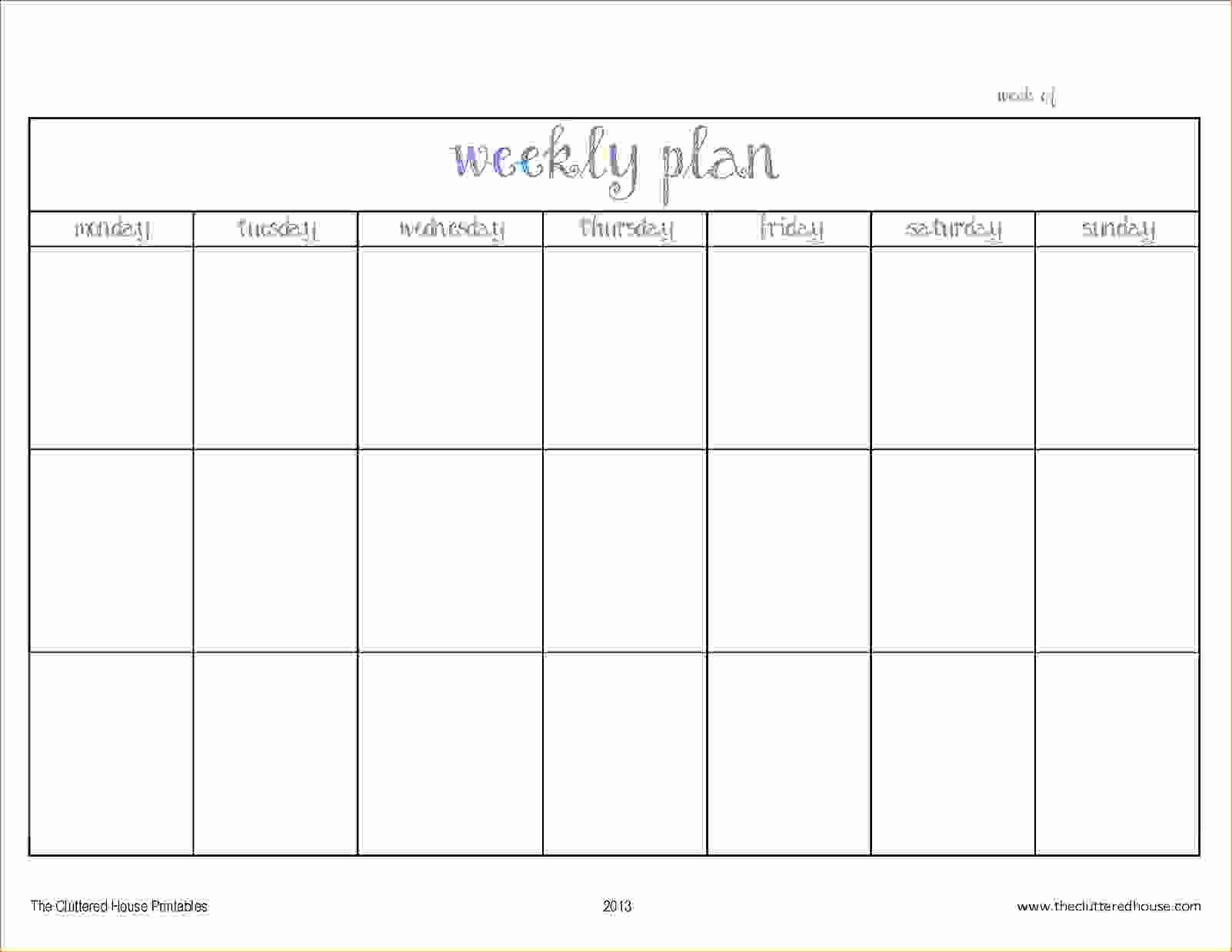 blank 2 week schedule template 24