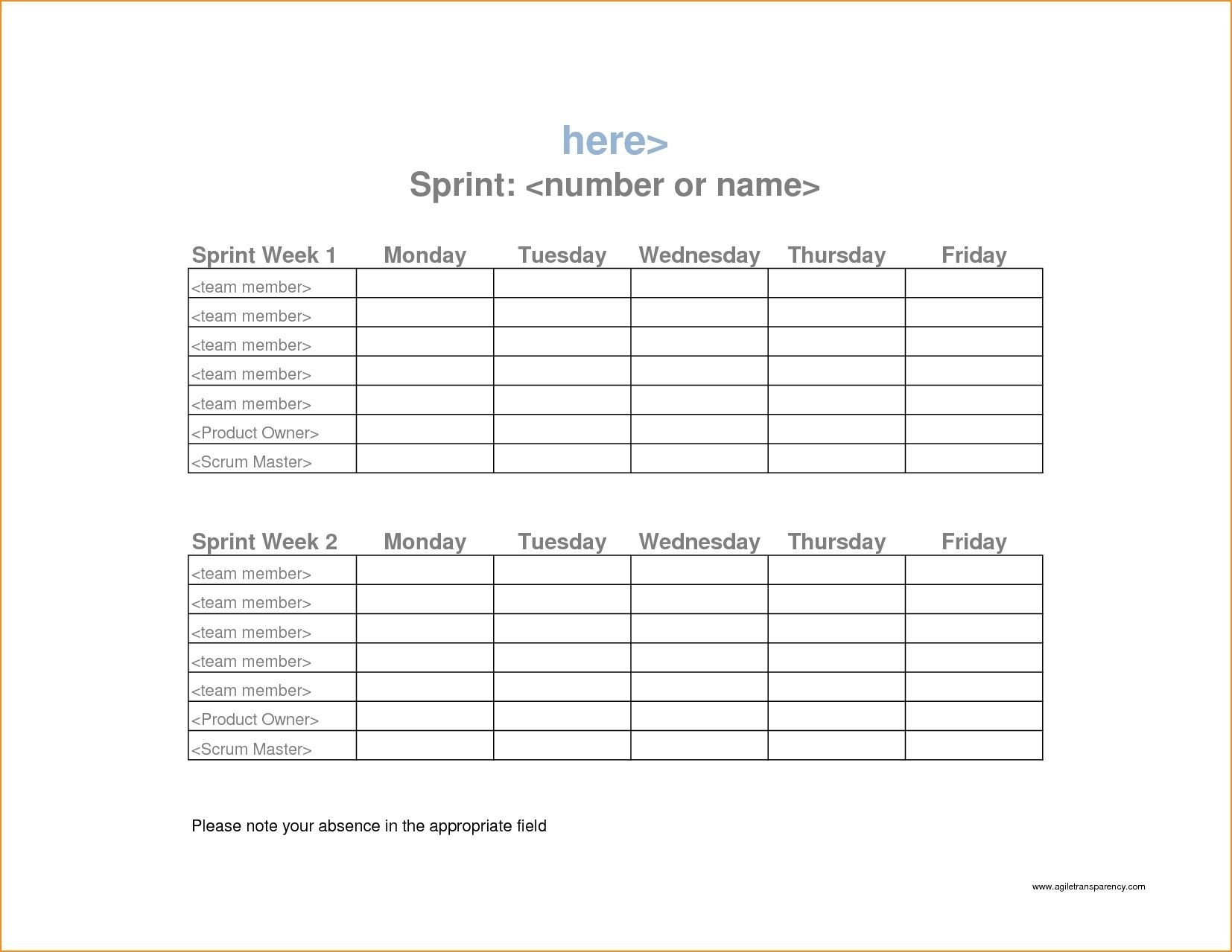 blank 2 week schedule template 7