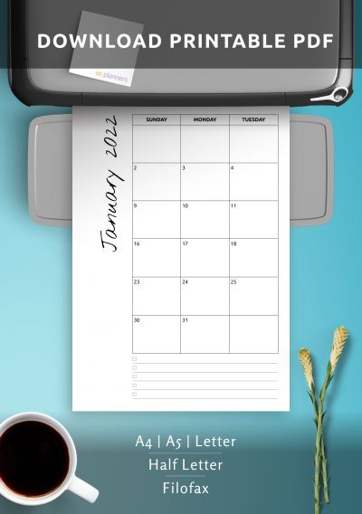 calendar template with notes section 33