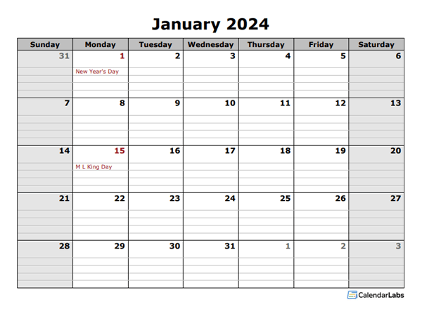 calendar template with notes section 37