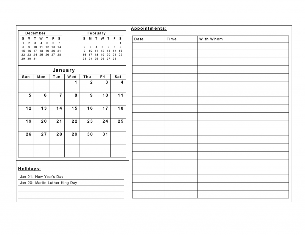 calendar template with notes section 38