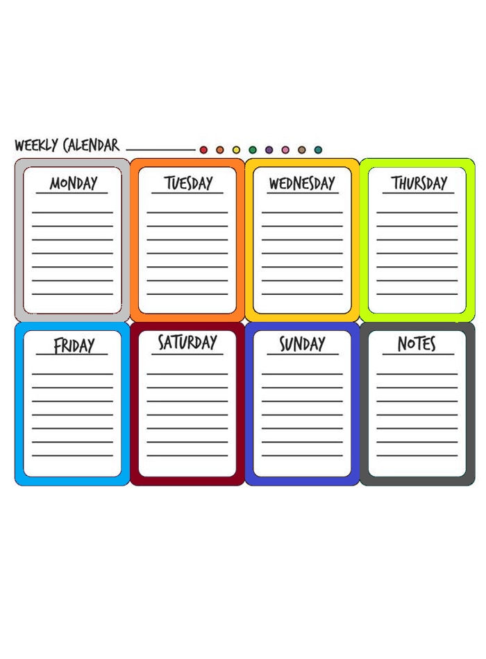 eight week calendar template 2