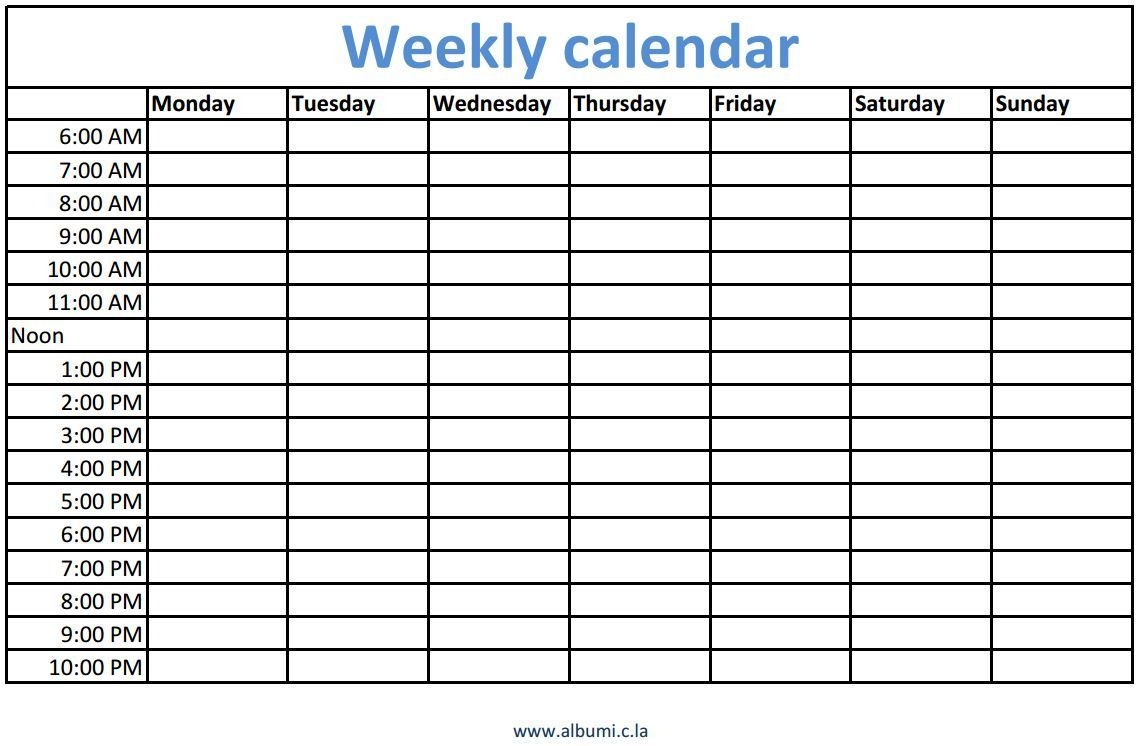 eight week calendar template 33