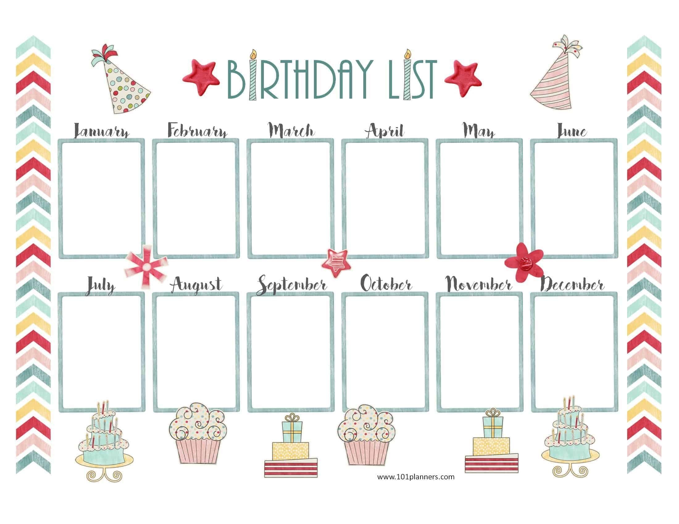 free birthday calendar for the workplace 16