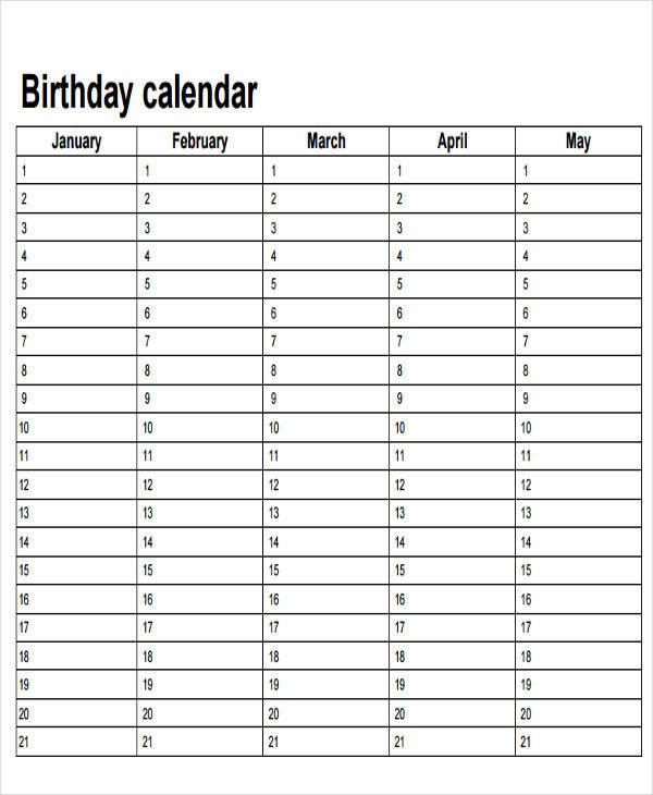free birthday calendar for the workplace 17
