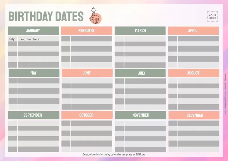 free birthday calendar for the workplace 23