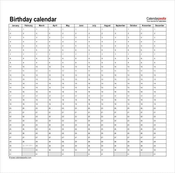 free birthday calendar for the workplace 63