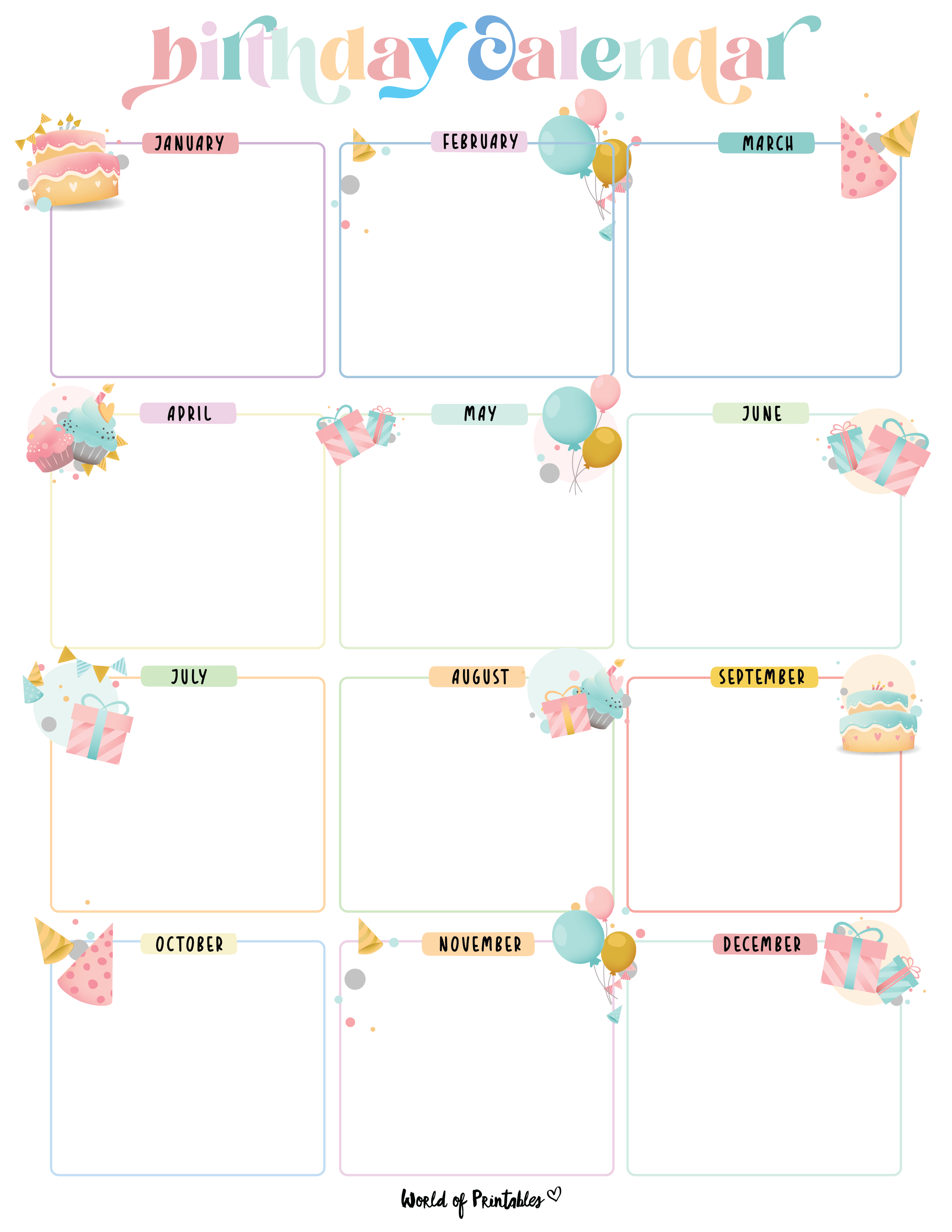 free editable birthday calendar 18