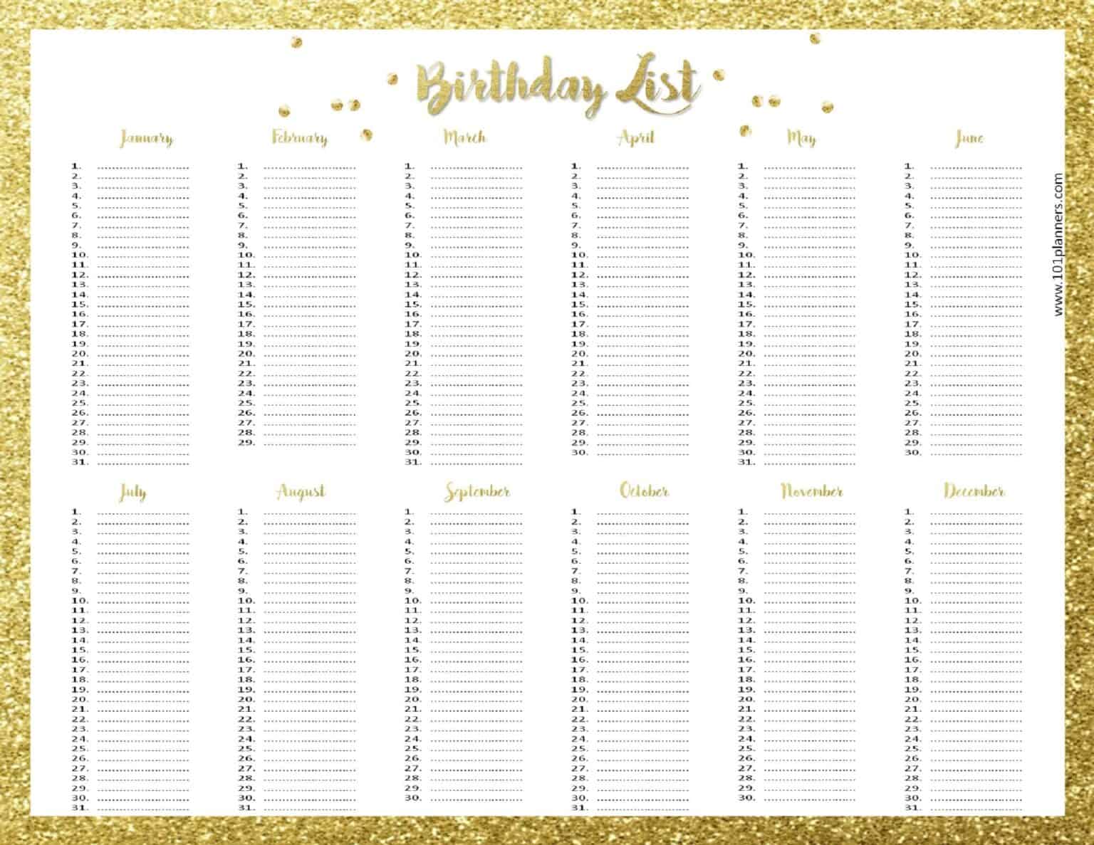 free editable birthday calendar 41