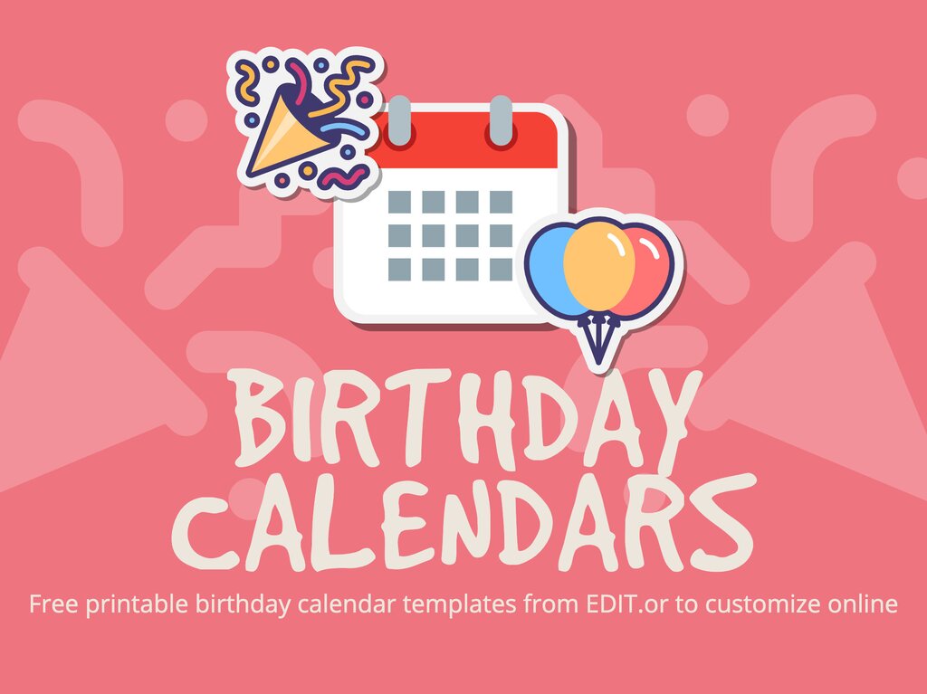 free editable birthday calendar 42