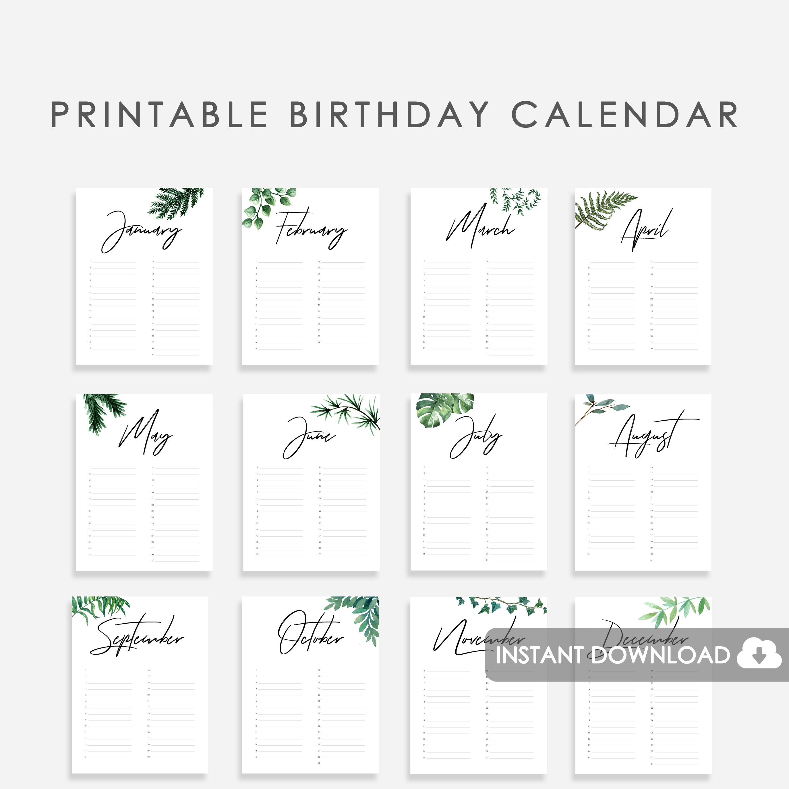 perpetual birthday and anniversary calendar printable 56