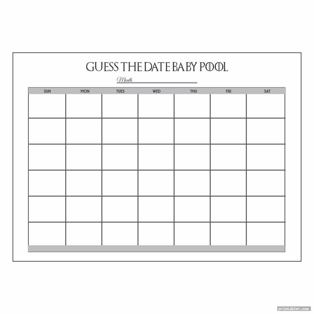 pick the due date calendar template free 5
