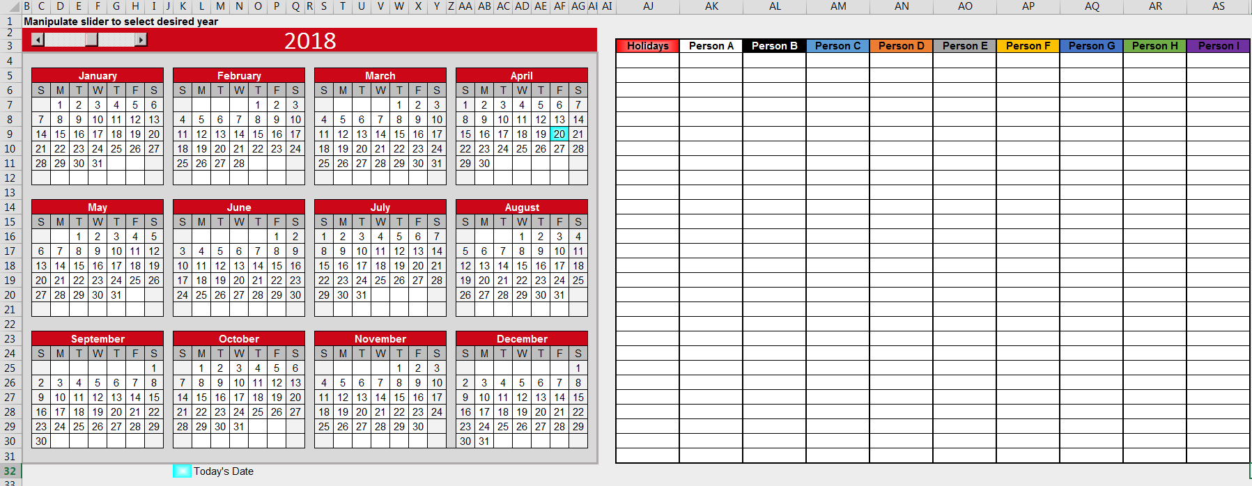 printable multi year calendars on one page 1