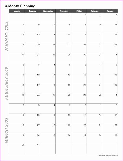 printable multi year calendars on one page 4