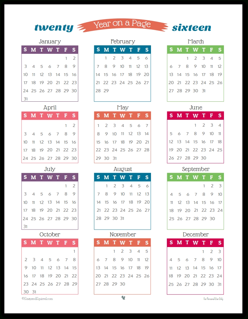 printable multi year calendars on one page 8