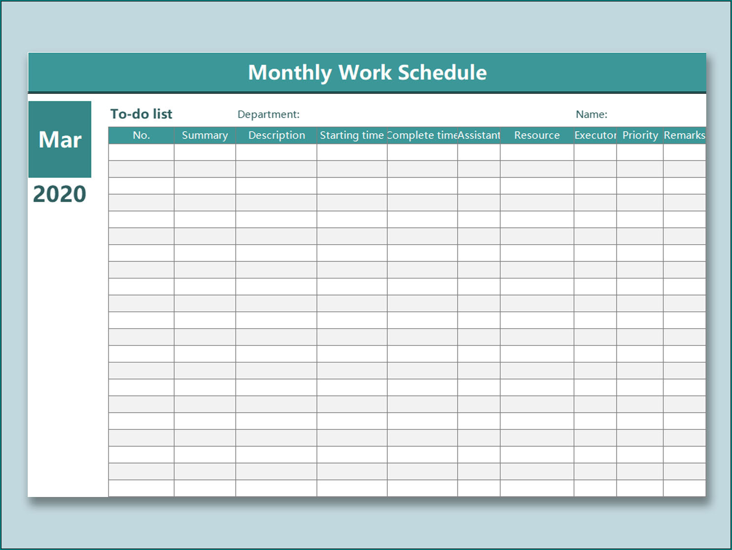 propsed calendar for work outs on excel 40