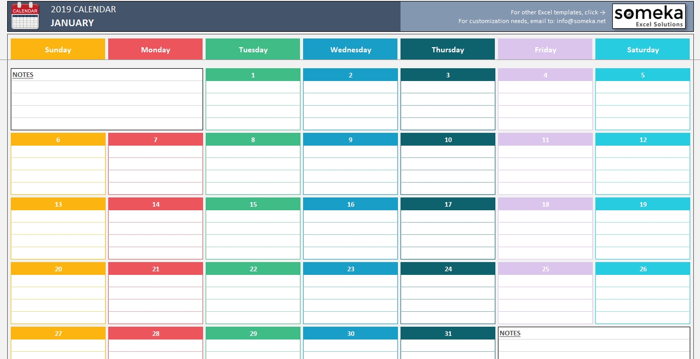 propsed calendar for work outs on excel 47