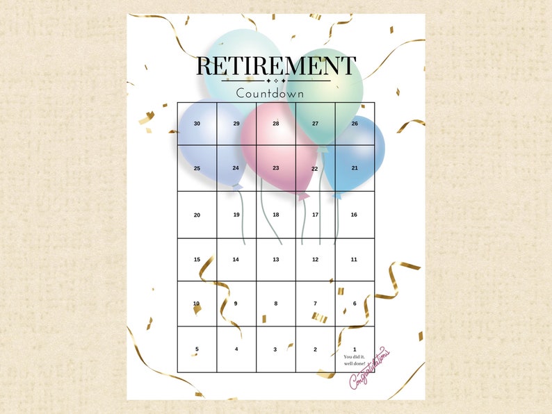 retirement countdown calendar printable 5