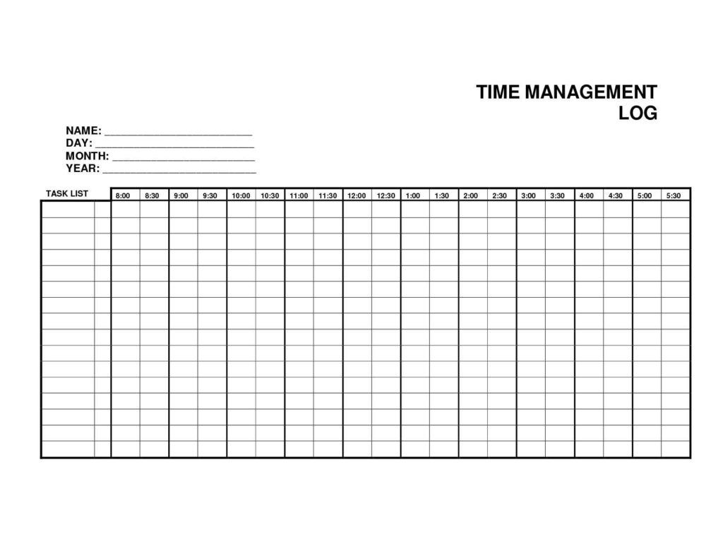 templete for time management report free 20