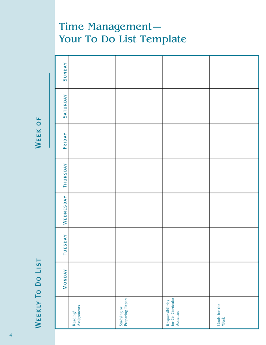 templete for time management report free 3