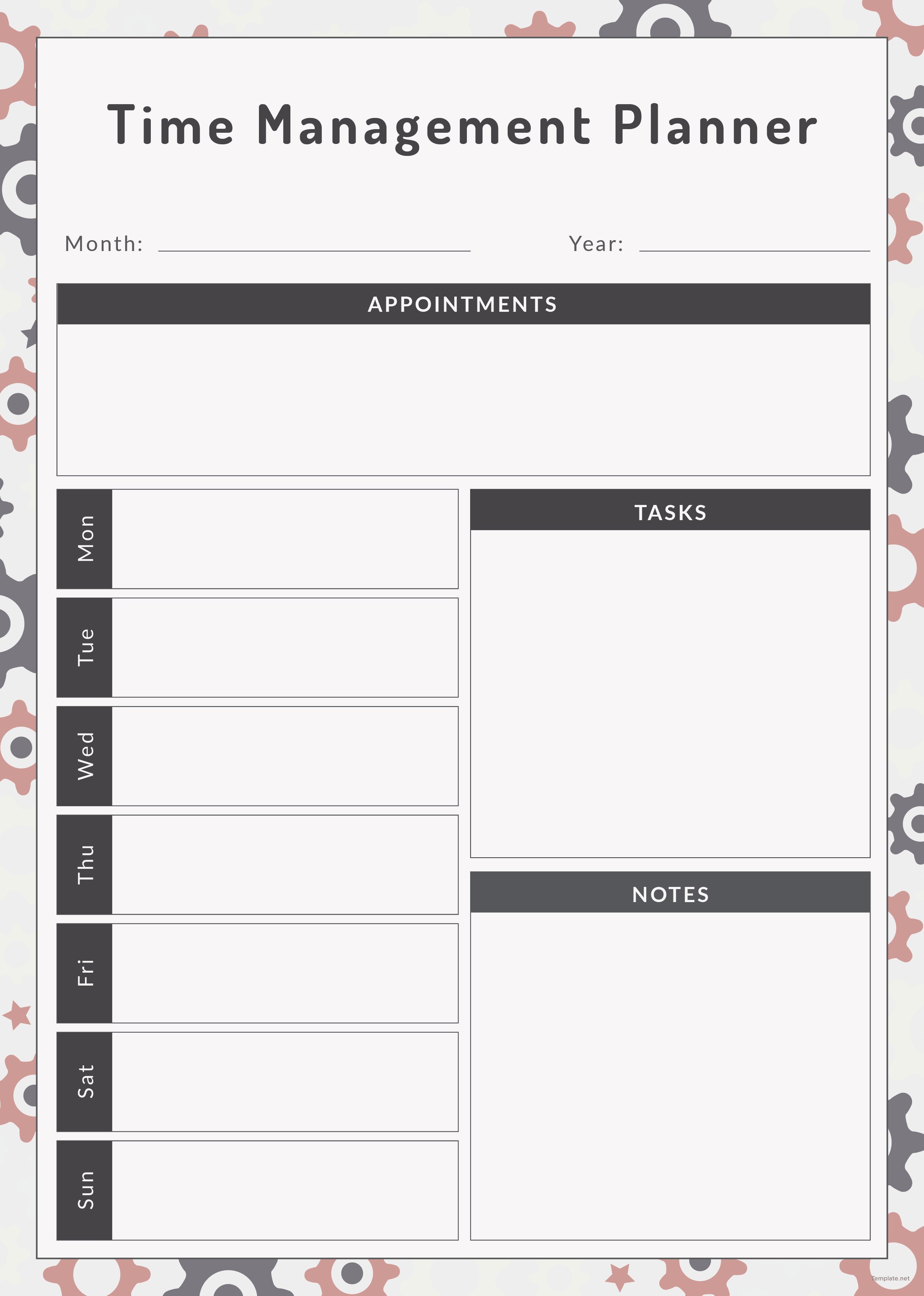templete for time management report free 4