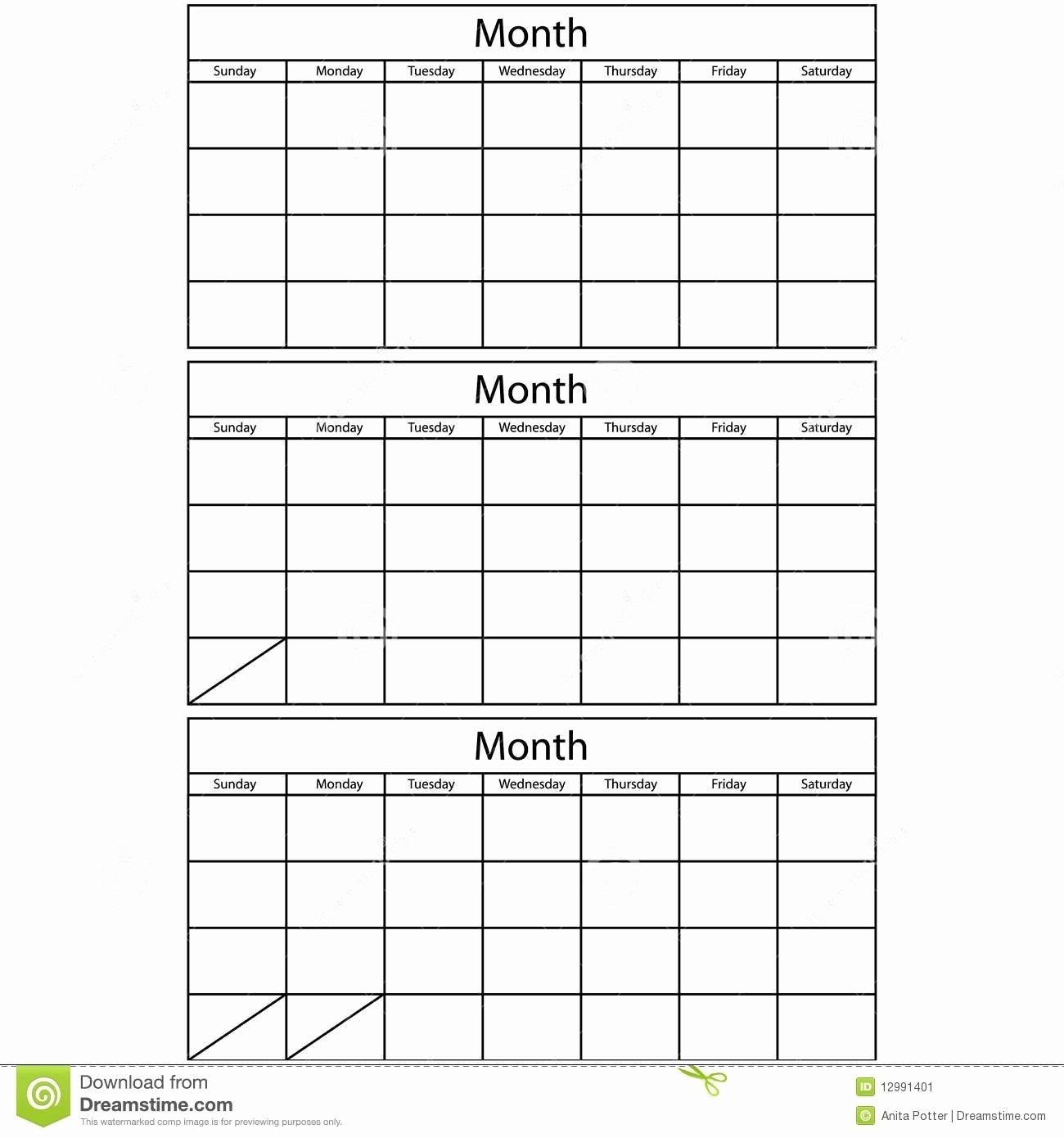 three month calendar print free 9