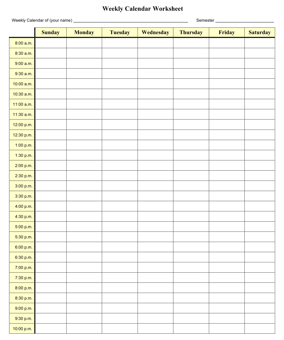 weekly calendar template with time slots 1