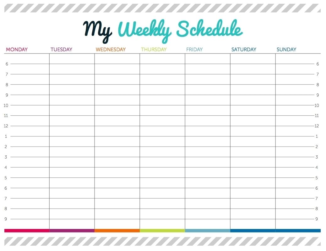 weekly calendar template with time slots 43