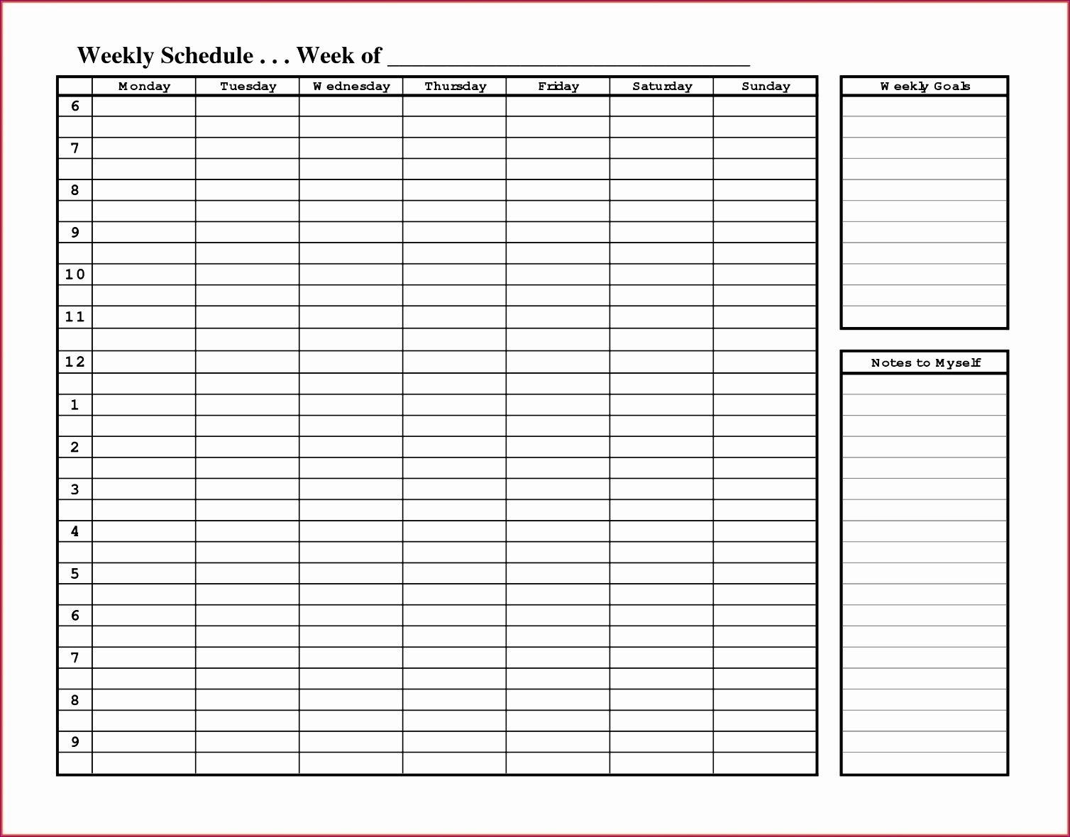 weekly time slots with schedule 49