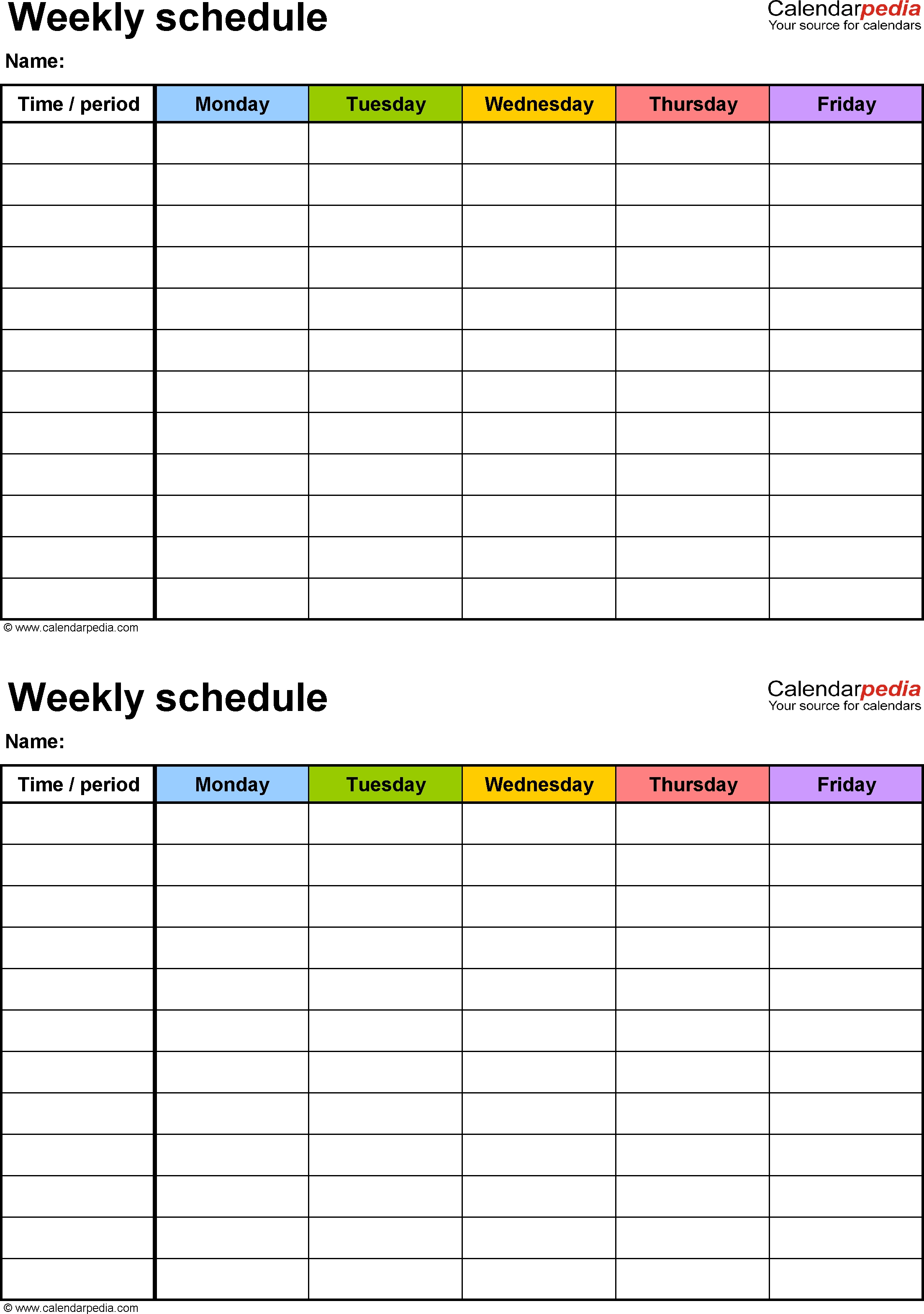 2 week blank calendar printable 3