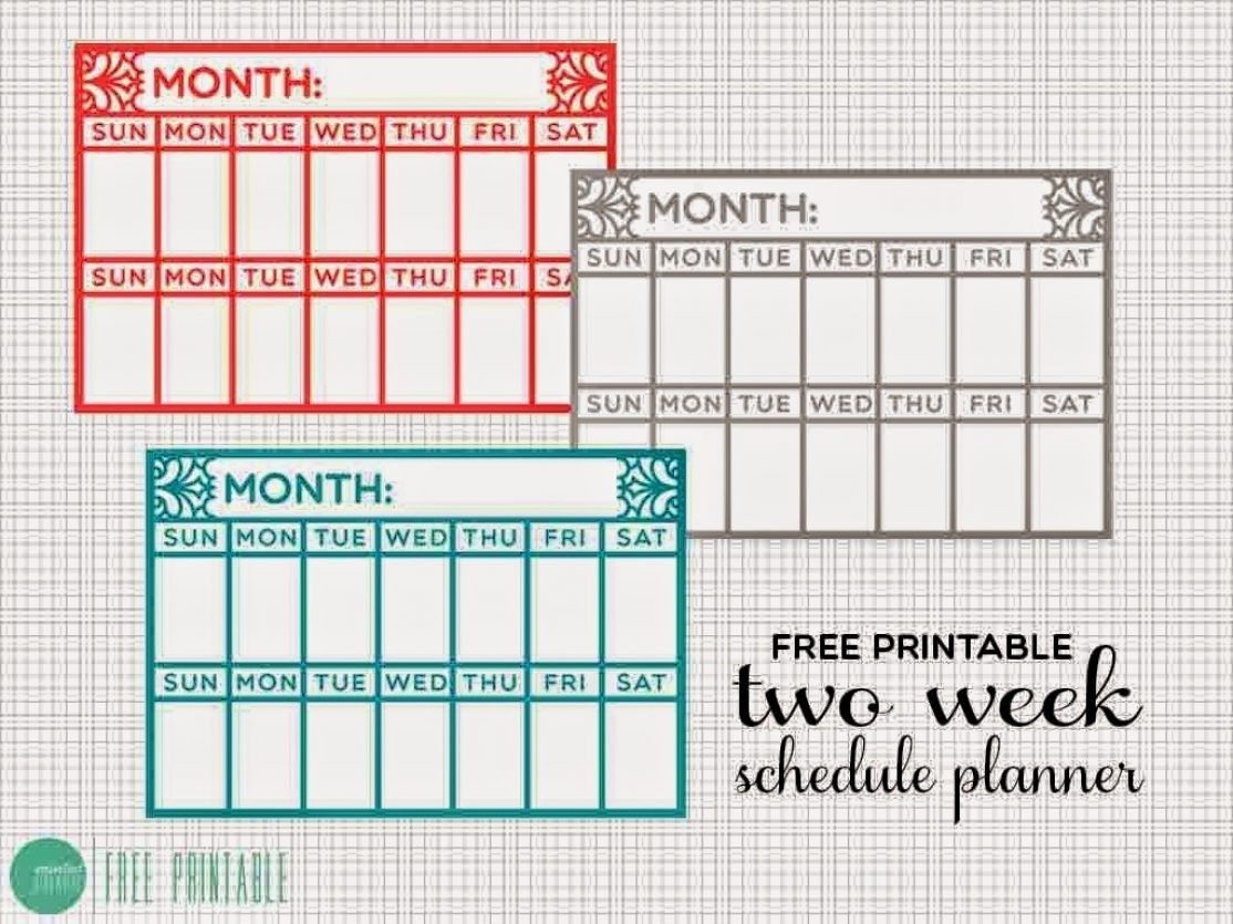 2 week blank calendar printable 30