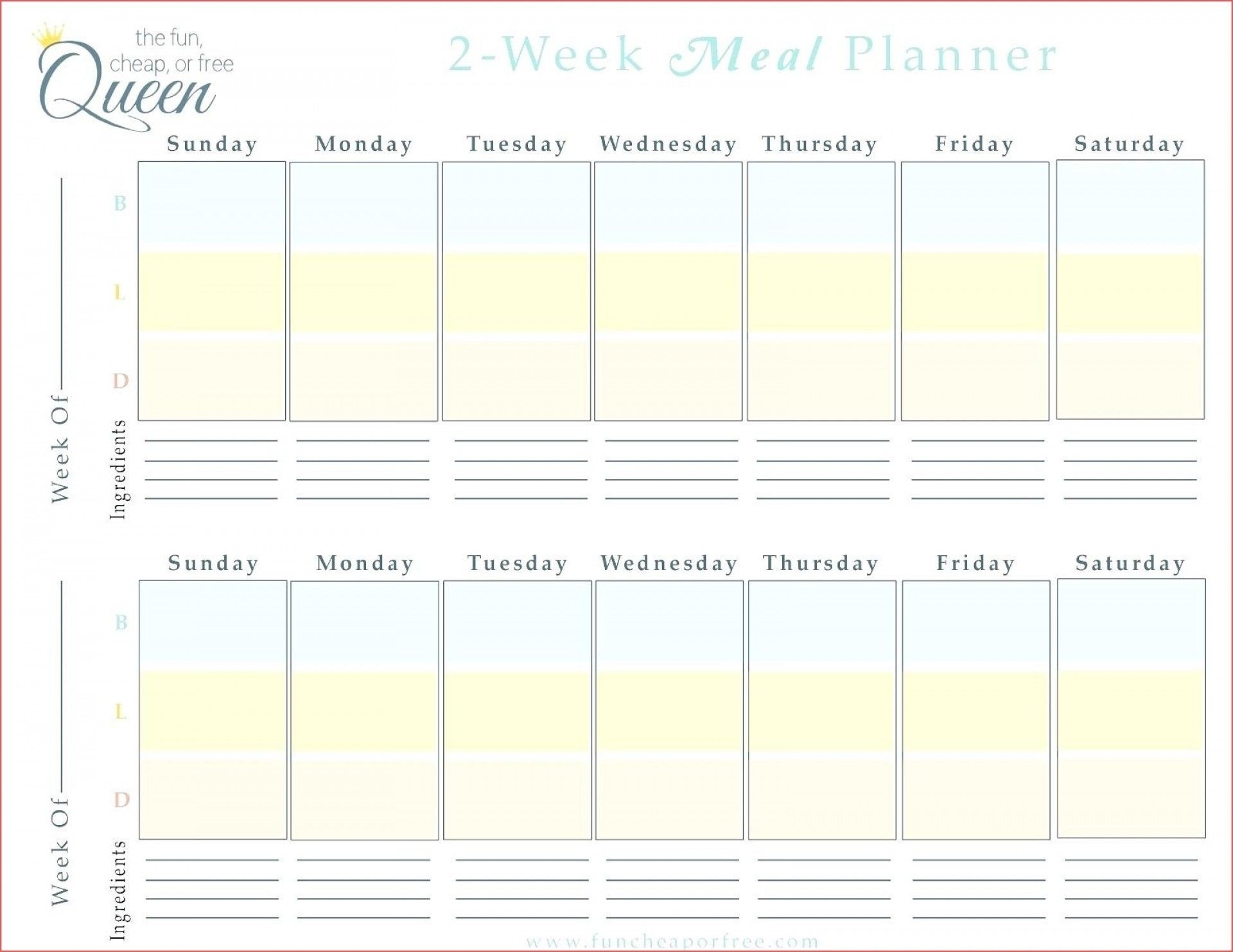 2 week blank calendar printable 34