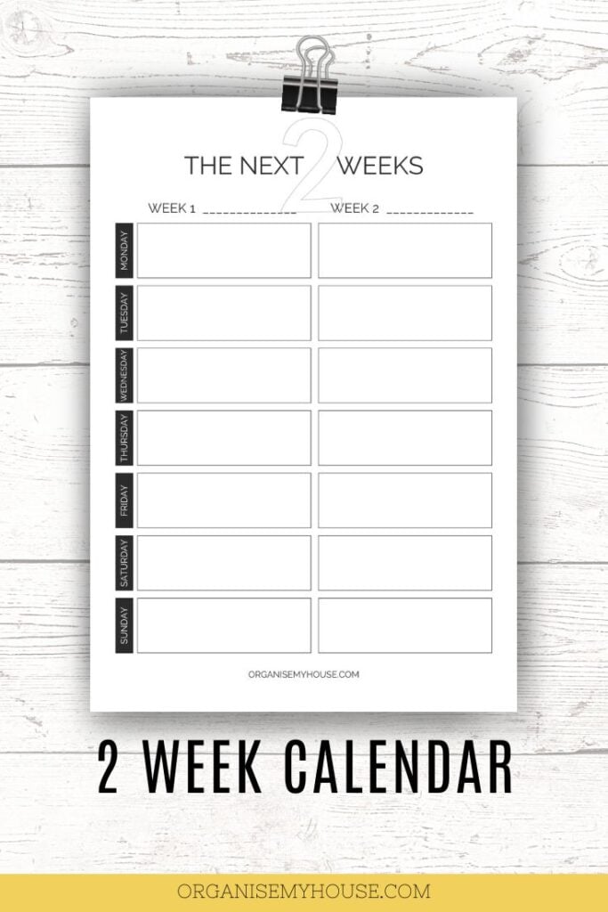 2 week blank calendar printable 35