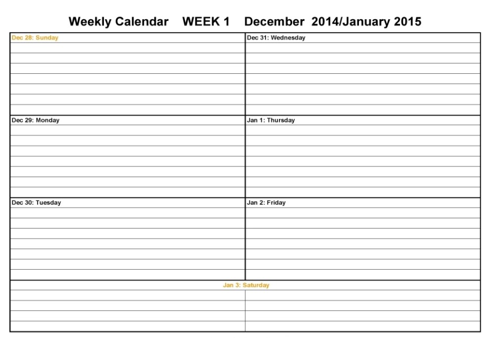 2 week blank calendar printable 58