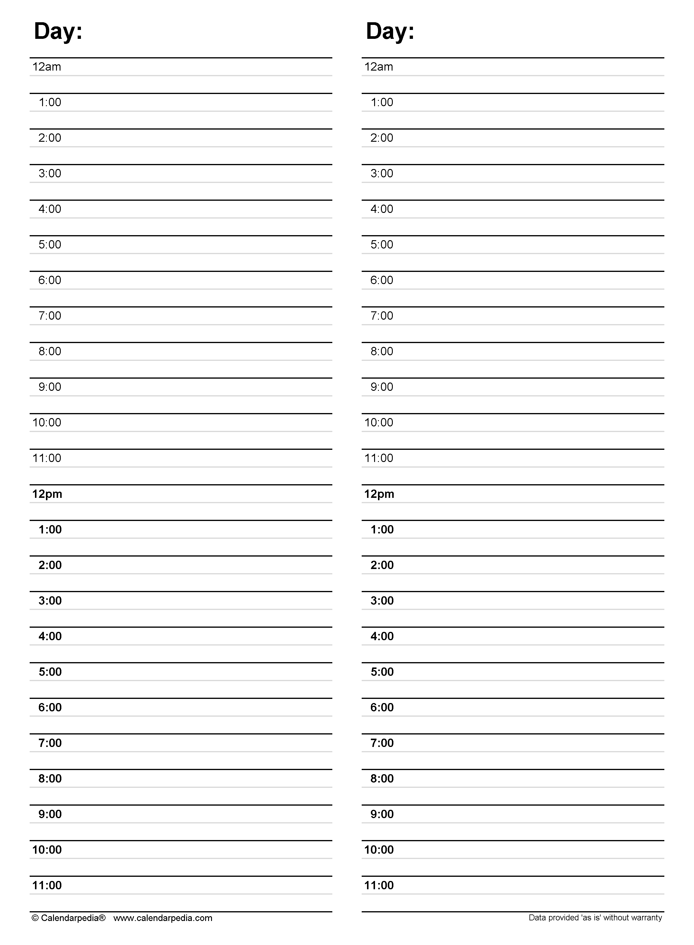 21 day calendar template 57