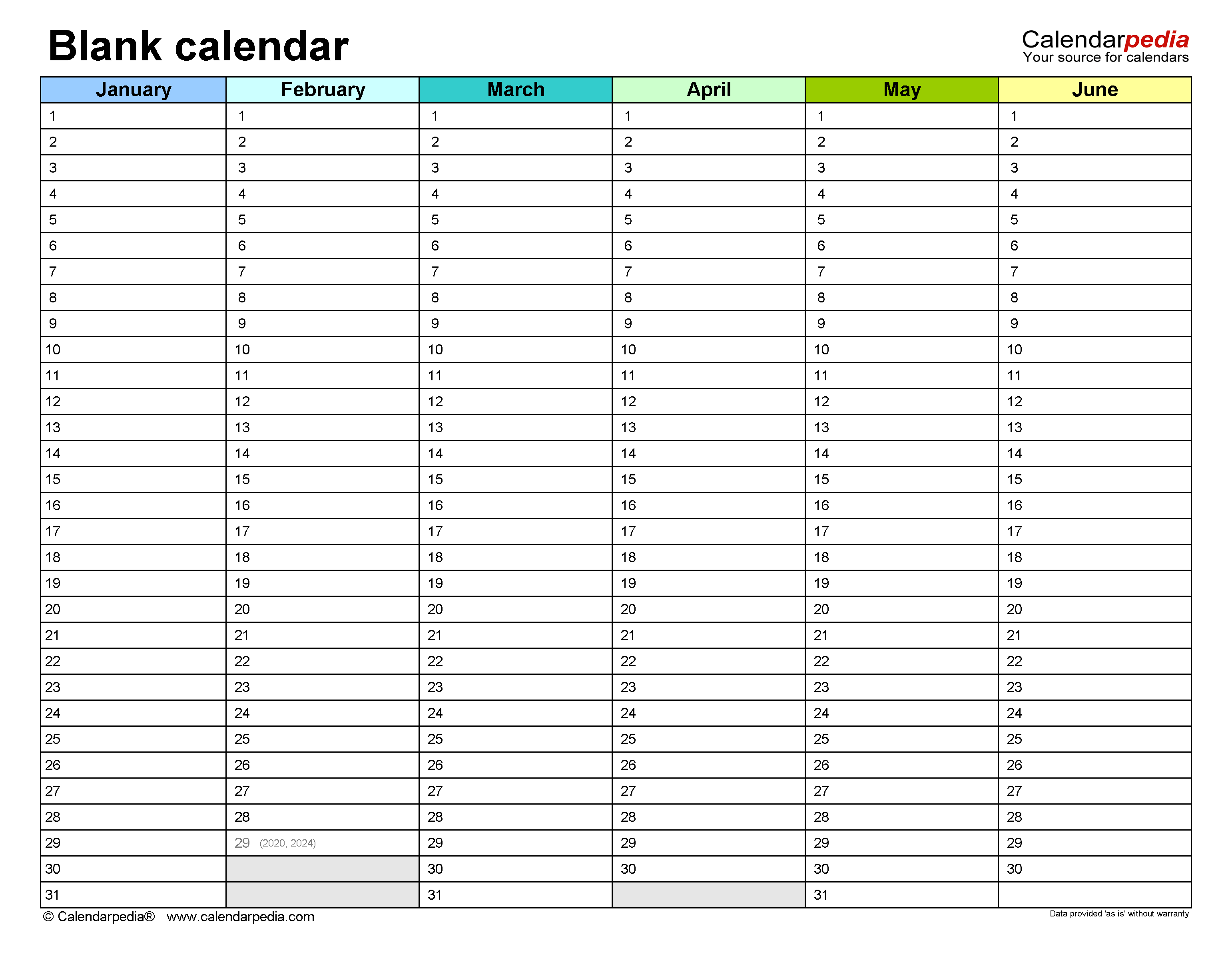 21 day calendar template 61