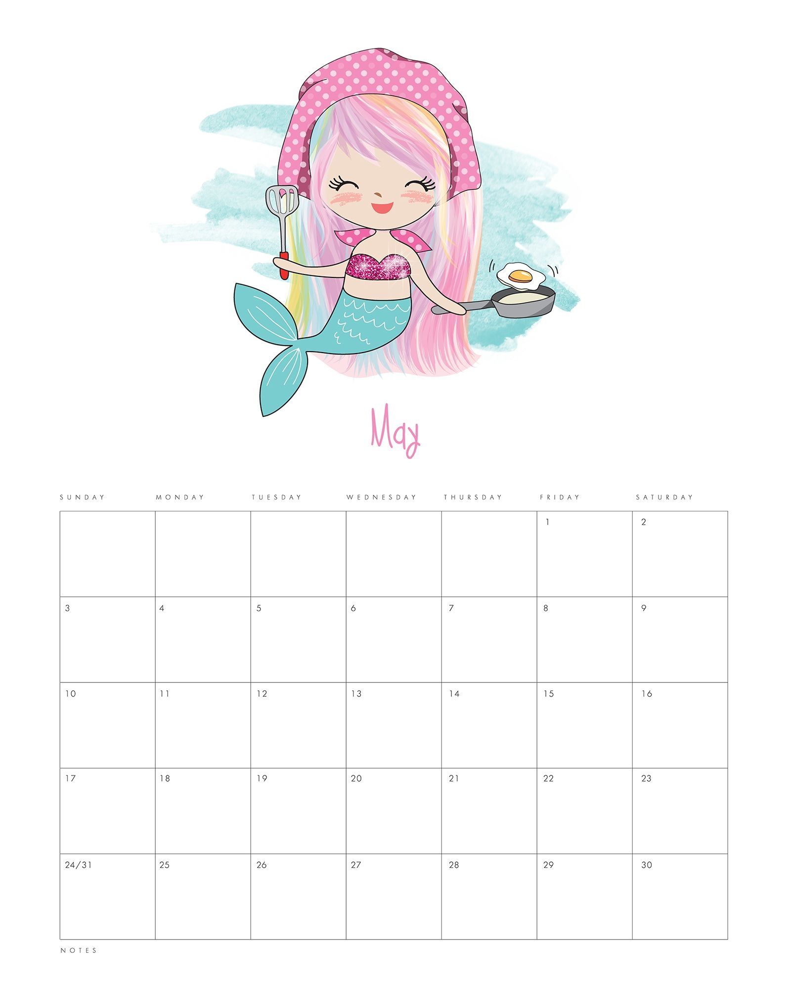 8×11 sie free april calander 1