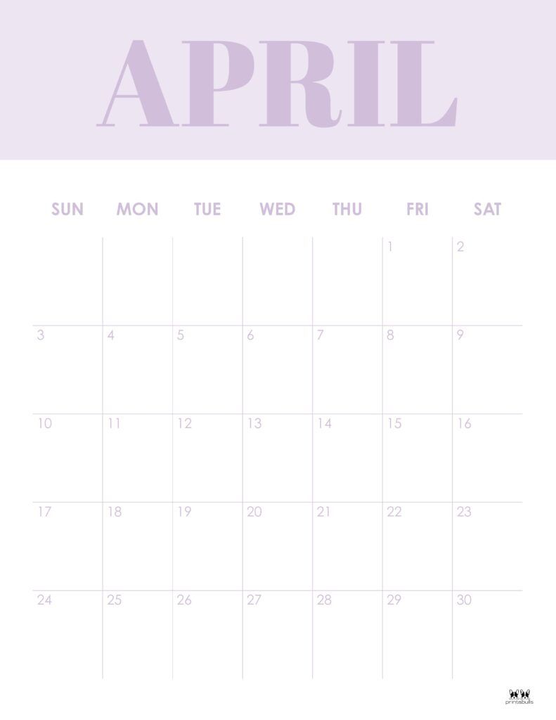 8×11 sie free april calander 26