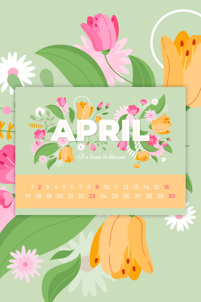 8×11 sie free april calander 6